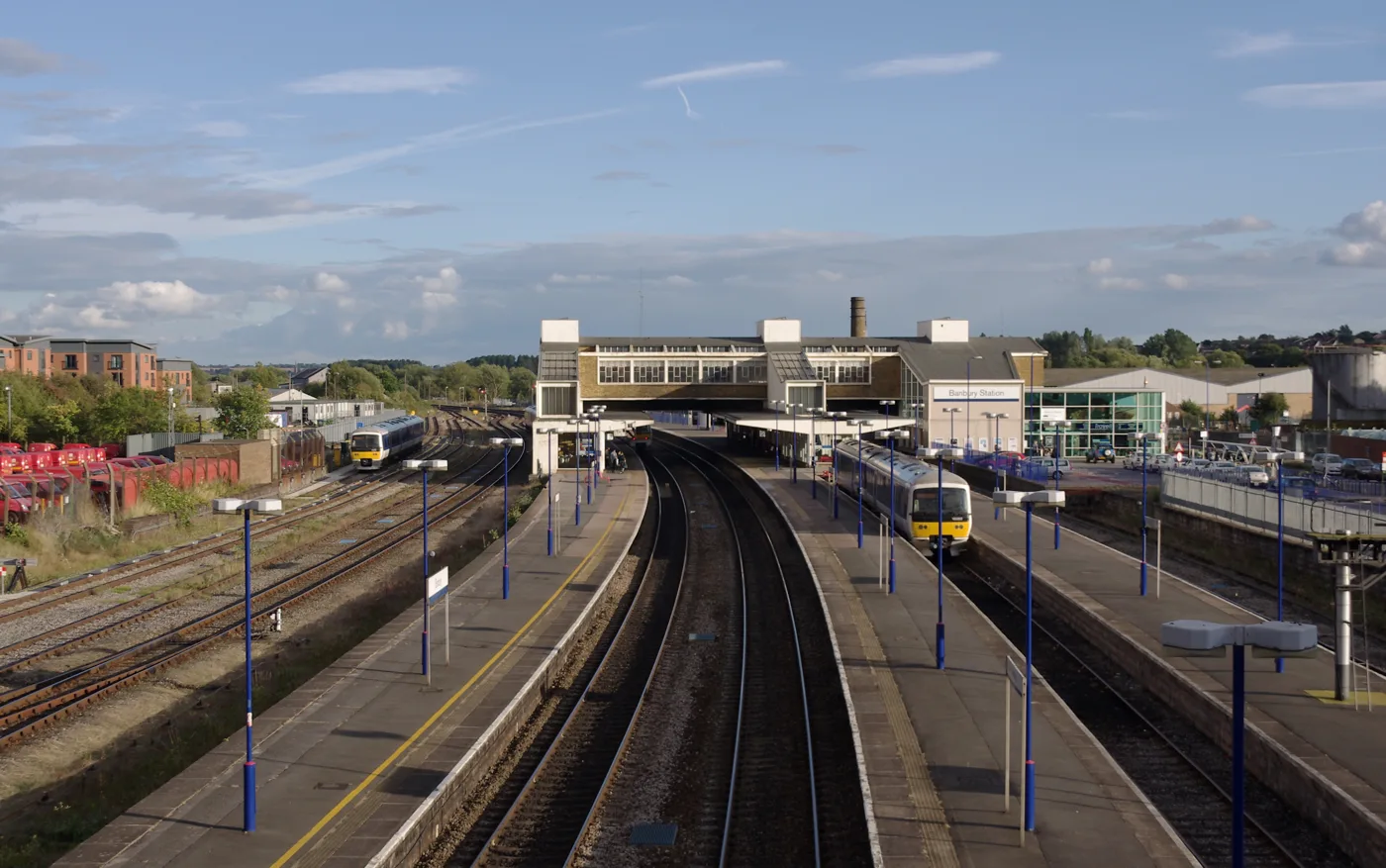 Chiltern Railways trains at Banbury station, which has no service on Christmas Day